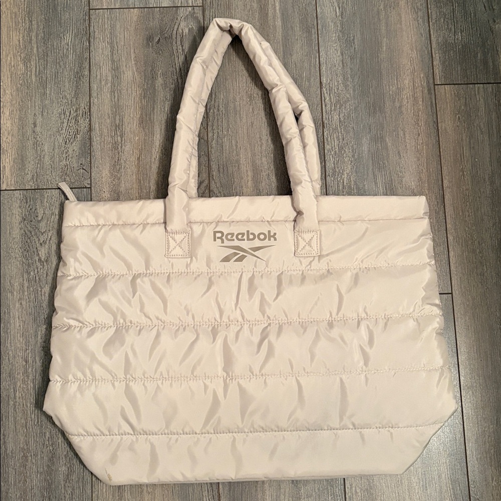 Reebok Taupe Quilted Tote Bag